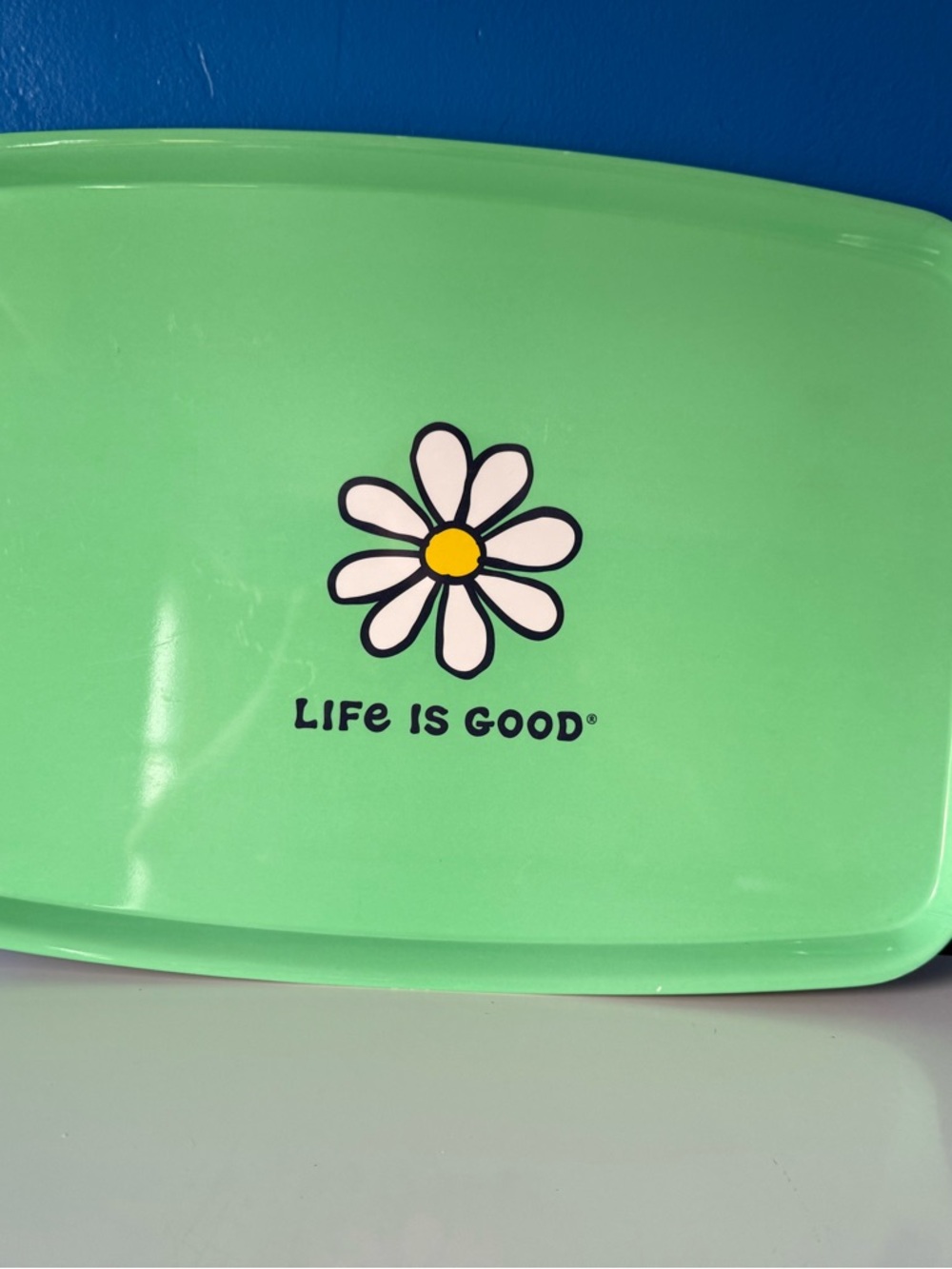 Life Is Good Daisy Serving Tray Mint Green Home Decor